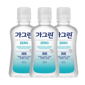 가그린 제로 구강청결제, 100ml, 3개