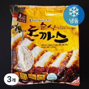 한맥 명가순살 돈까스 5개입 (냉동), 1kg, 3개