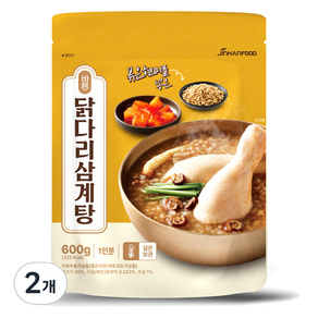 바른 닭다리삼계탕, 2개, 600g