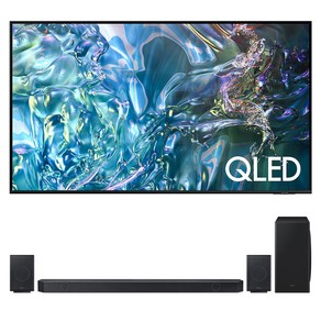 삼성전자 4K UHD QLED 스마트 TV + 사운드바 세트, 189cm(75인치), KQ75QD67AFXKR, 벽걸이형 X HW-930D (사운드바), 방문설치