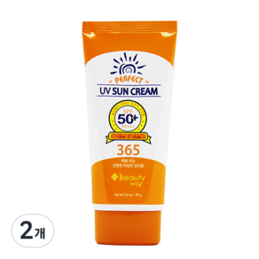 뷰티웨이 퍼펙트 유브이 선크림 SPF50+ PA+++, 70g, 2개