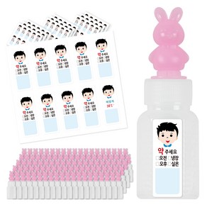 토끼 캐릭터약병 12ml 100p + 블루둥이 방수스티커 100p