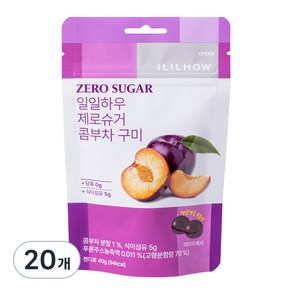 일일하우 제로슈거 콤부차 구미, 40g, 20개