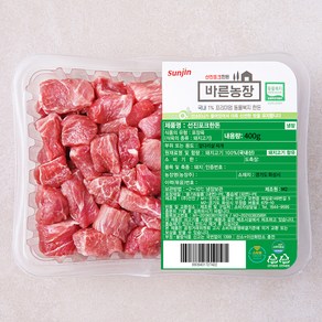 선진포크 바른농장 한돈 동물복지 인증 앞다리살 찌개용 (냉장), 400g, 1개