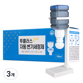 소다스쿨 투플러스 자동 변기세정제, 3개, 100ml