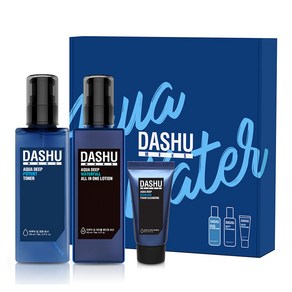 다슈 맨즈 아쿠아 스킨케어 기초 포텐 토너 153ml + 올인원 로션 153ml + 폼클렌징 30ml