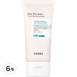 코스알엑스 알로에 54.2 아쿠아 톤업 선스크린 SPF50+ PA++++, 50ml, 6개