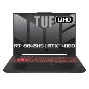 에이수스 2024 TUF GAMING A15 라이젠7 라이젠 8000 시리즈 지포스 RTX 4060, Mecha Gay, 512GB, 16GB, Fee DOS, FA507UV-HQ095