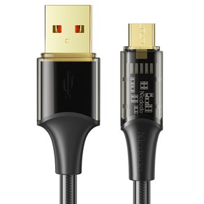 맥도도 아이스 USB A타입-마이크로5핀 고속충전 케이블 CA-210, 1.8m 블랙(CA-2102), 1개