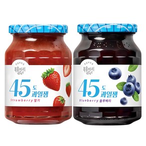 복음자리 45도 과일잼 딸기 + 블루베리, 1세트, 350g