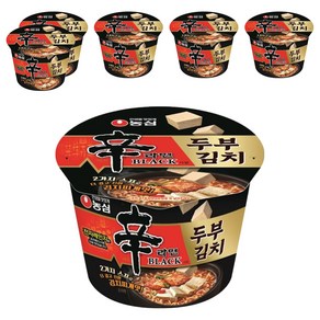 신라면 블랙 사발 두부김치 94g, 6개