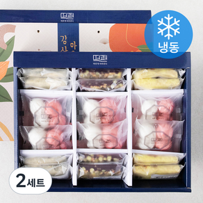 떡편 꿀송편 408g + 흑미 영양 찰떡 180g + 곶감호박 찰떡 180g + 쑥찰인절미 180g 세트 (냉동), 2세트