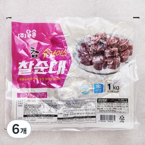 달솔 참 슬라이스 찰순대, 1kg, 6개