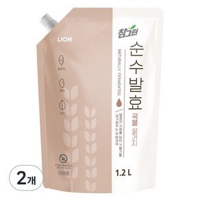 참그린 순수발효 곡물 설거지 주방세제, 1.2L, 2개