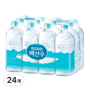 백산수 무라벨 생수, 1L, 24개