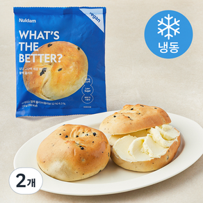 널담 고단백 블랙올리브 배꼽 베이글 (냉동), 130g, 1개입, 6개