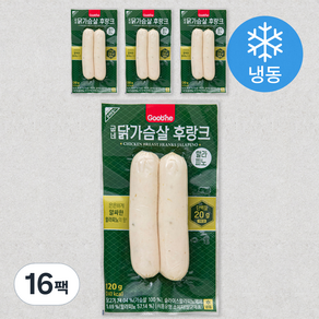 굽네 닭가슴살 후랑크 할라피노 (냉동), 120g, 16팩