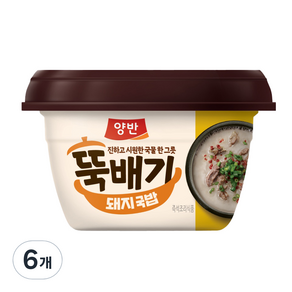 양반 뚝배기 돼지국밥, 282.5g, 6개