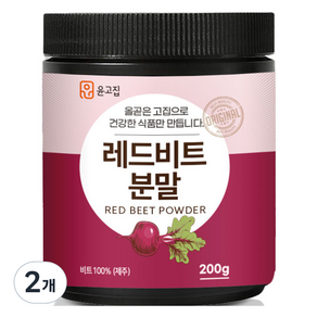 윤고집 레드비트 분말, 200g, 2개