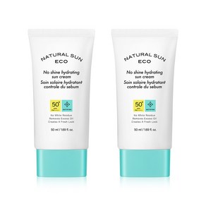 더페이스샵 내추럴 선 피지잡는 수분 선크림 SPF50+ PA+++, 50ml, 2개