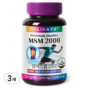 홀리데이즈 MSM 2000, 120정, 3개
