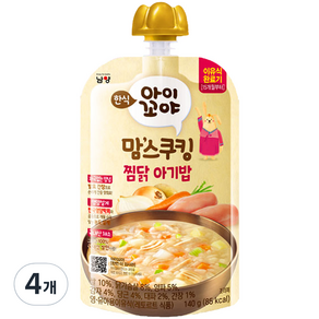 아이꼬야 유아용 맘스쿠킹 이유식 15개월부터, 찜닭아기밥, 140g, 4개