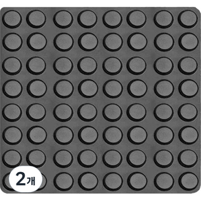 명가철물 3M 미끄럼방지 소음방지 실리콘 범폰 64p, 검정, 2개