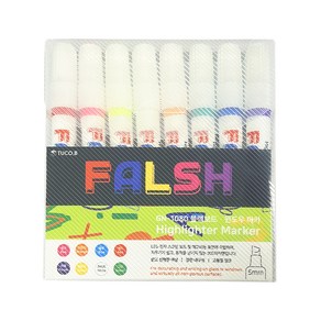 투코비 falsh 형광 화이트 블랙 윈도우마카펜 8색 세트