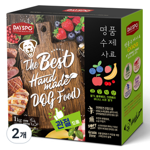 데이스포 전연령 강아지 명품 수제 소프트사료 10p, 과일, 1kg, 2개