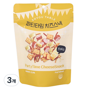 파티타임 치즈스낵, 3개, 35g