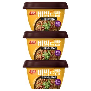 양반 비빔드밥 불고기 비빔밥 컵, 271.5g, 3개