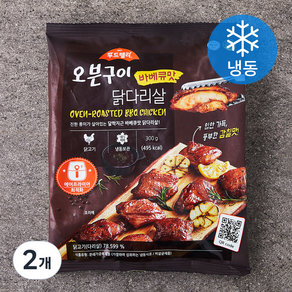 푸드렐라 오븐구이 바베큐맛 닭다리살 (냉동), 300g, 2개