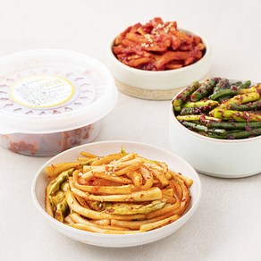 반찬 무말랭이 무침 150g + 햇마늘 쫑무침 160g + 도라지 생채 무침 150g