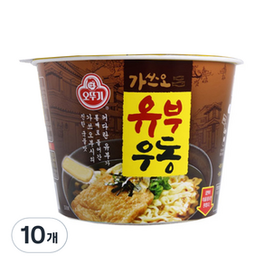 오뚜기 유부우동 컵라면, 100g, 10개