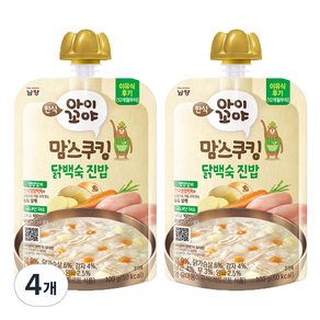 아이꼬야 맘스쿠킹 레토르트 이유식 100g, 4개, 닭백숙 진밥