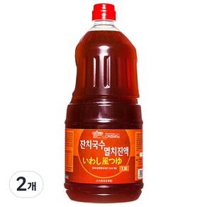 [이엔] 잔치국수 멸치진액, 1.8L, 2개