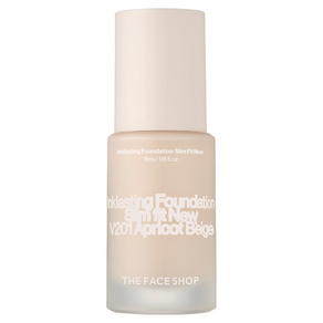 더페이스샵 잉크래스팅 파운데이션 슬림핏 뉴 15ml, V201 애프리콧 베이지, 1개