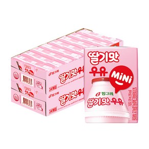 빙그레 딸기맛 우유 MiNi, 120ml, 48개