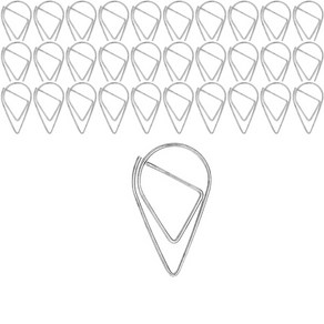 마켓감성 물방울형 문구 클립 실버, 150개입, 1개