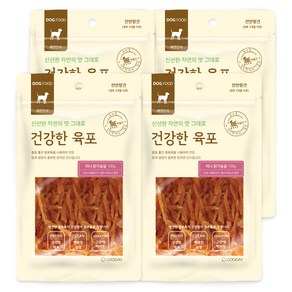 굿데이 건강한육포 강아지간식, 미니 닭가슴살 맛, 100g, 4개