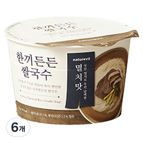 네이처빌 한끼든든 쌀국수 멸치맛, 92g, 6개