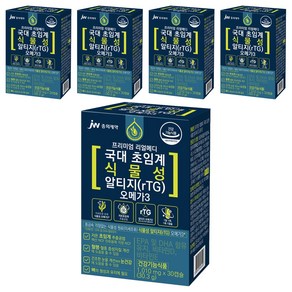 JW중외제약 리얼메디 국대 초임계 식물성 알티지 오메가3, 30정, 5개