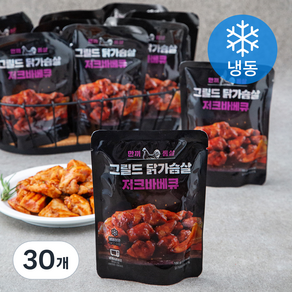 한끼통살 그릴드 닭가슴살 저크바베큐 (냉동), 100g, 1개입, 30개