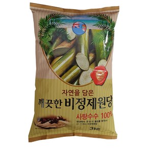 깨끗한 비정제원당, 3kg, 1개