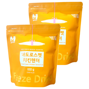 마도로스펫 반려동물 동결건조간식, 치킨텐더, 100g, 2개