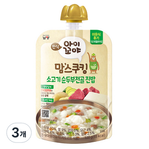 아이꼬야 맘스쿠킹 레토르트 이유식, 100g, 3개, 순두부찌개 진밥