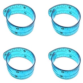 바코젤 플라스틱 다용도 말랑자 30cm, 블루, 4개
