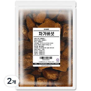 고미네 차가버섯, 2개, 500g