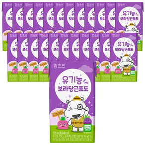 함소아 유기농 보라 당근 포도 주스, 125ml, 24개