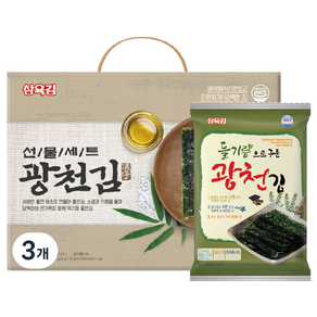 삼육김 광천김 선물세트 1호 10p, 200g, 3개